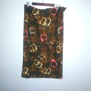 Intriguing Threads M Vintage Bit & Bridle Western Pencil Skirt